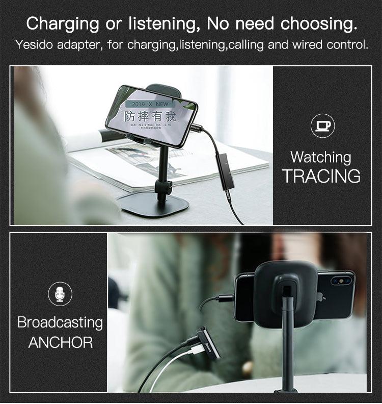 Yesido YAU 13 Adapter Charge and Listen with Lightning Devices 