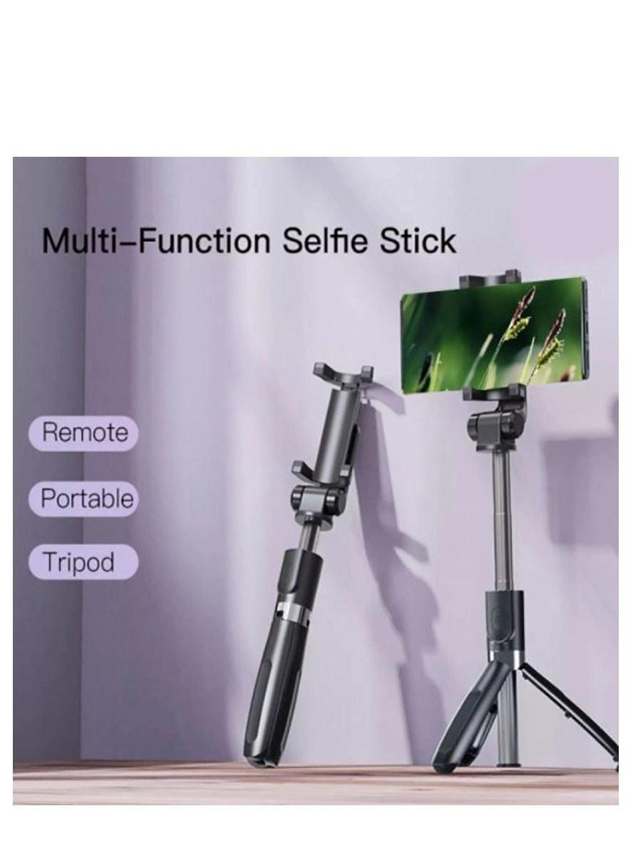 YESIDO Selfie Stick with Bluetooth Remote Versatile - Black