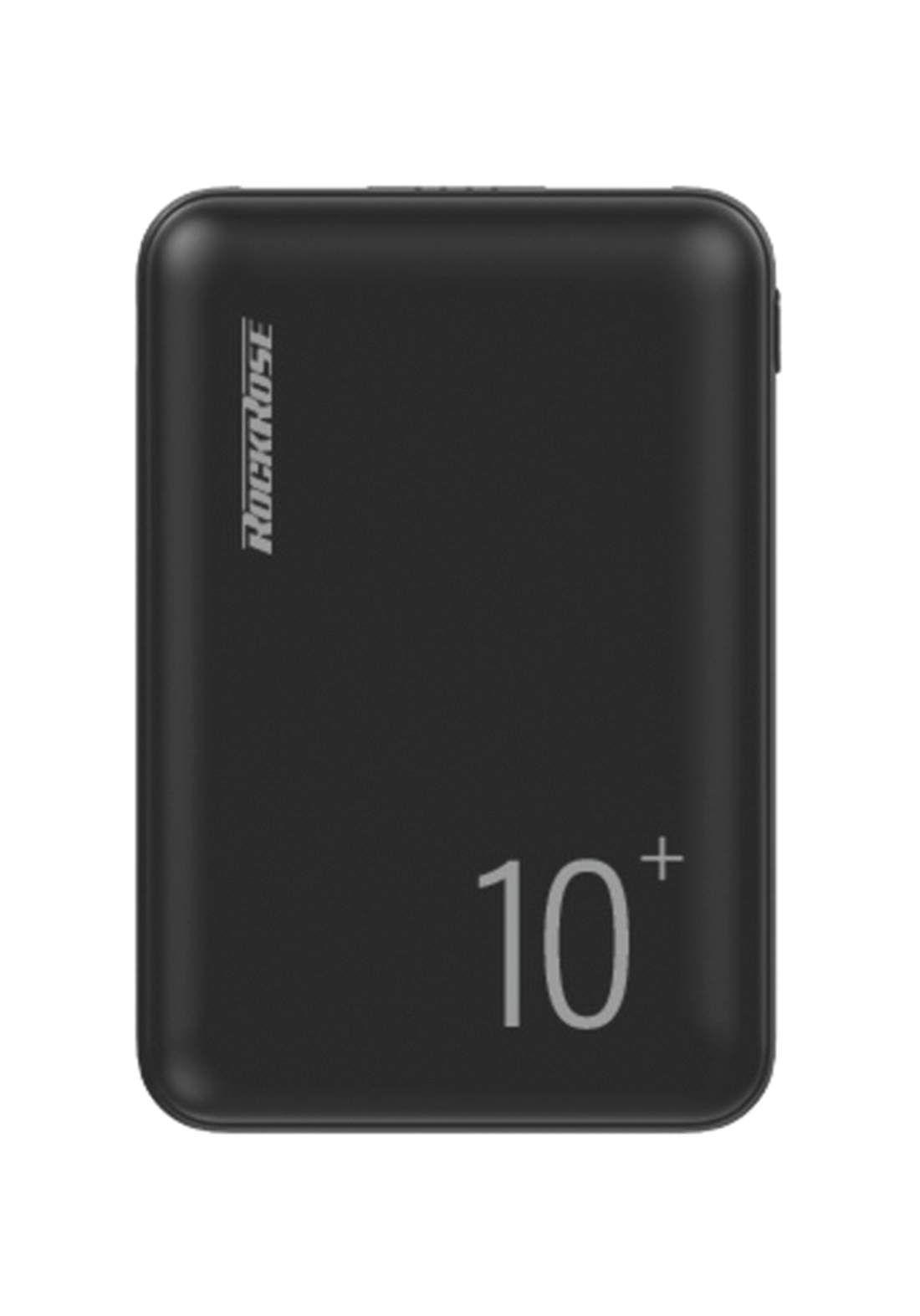 RockRose Oasis 10S 10000mAh Power Bank Compact & Powerful - Black