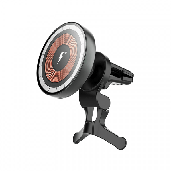 Wiwu ch-309 transparent magnetic wireless charging car mount - black