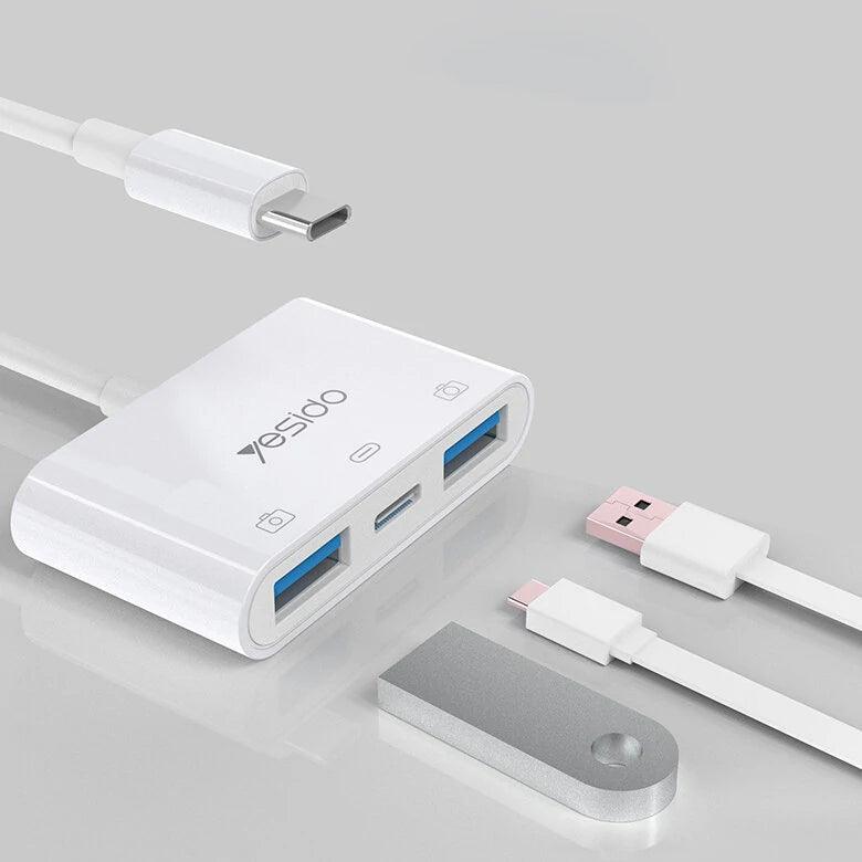 Yesido Type C Multifunctional Charging Cable Compact & Fast – White