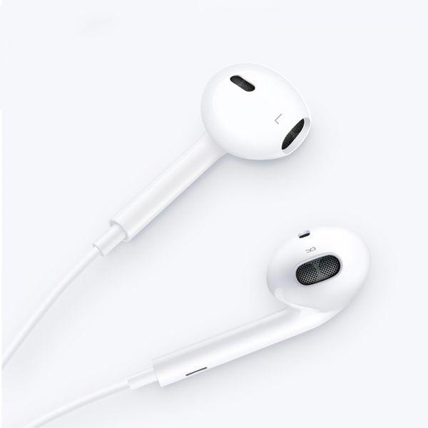 Wiwu earbuds hf sound plug and play lightning connector - white