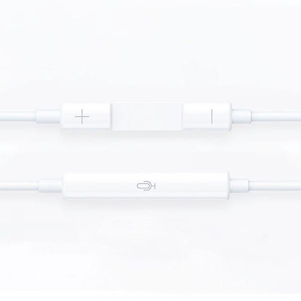 Wiwu earbuds hf sound plug and play lightning connector - white