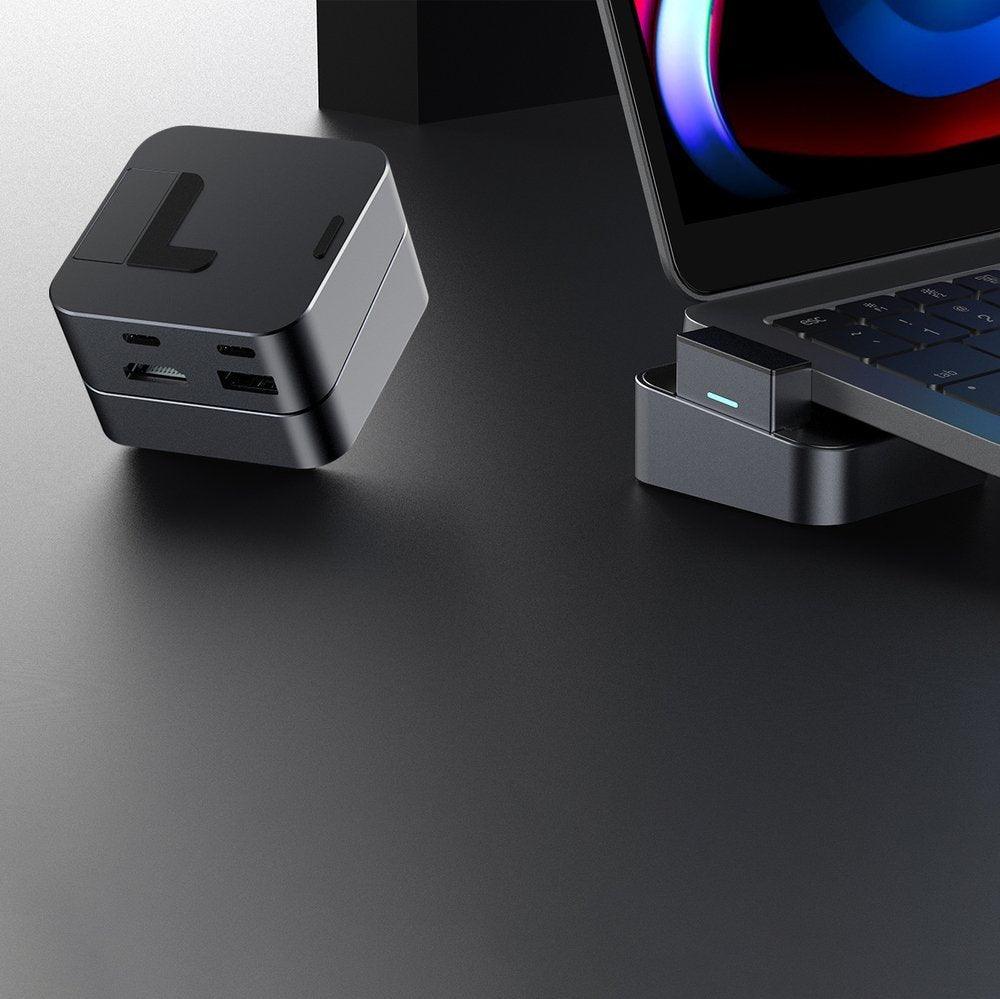 JOYROOM J Cube Multifunctional Docking Station 8 Ports & Stand - Grey