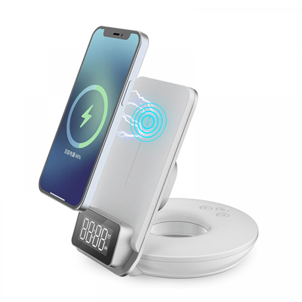 Wiwu m11w automatic positioning 15w 4 in 1 wireless charger - white