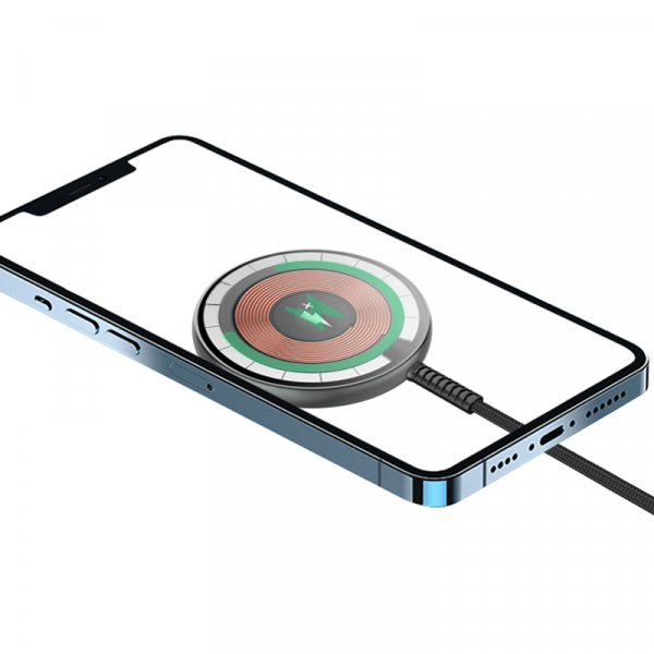 Wiwu ultra-thin magnetic wireless charger - transparent