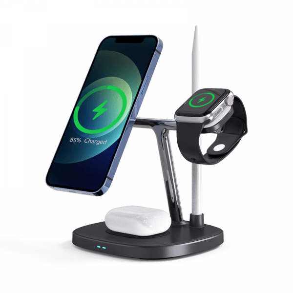 Wiwu M8 PowerAir 15W 4 in 1 Wireless Charger - Black