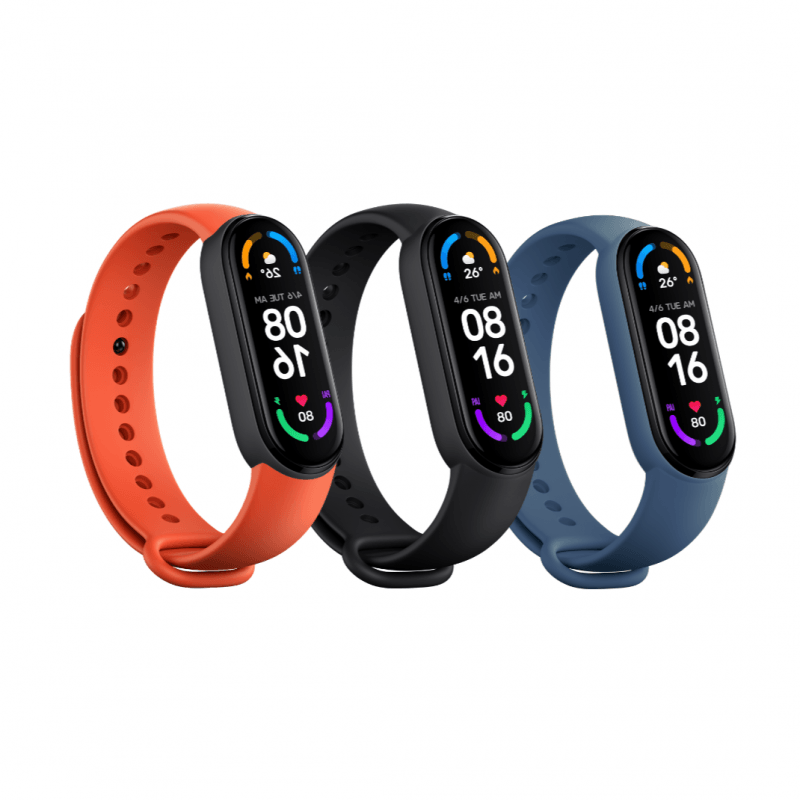 Mi Smart Band 6 Strap (3-Pack) (Black, Orange, Blue)