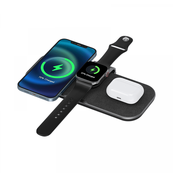 Wiwu Power Air 15W 3 In 1 QC3.0 PD30W Wireless Charger - PA3IN1B