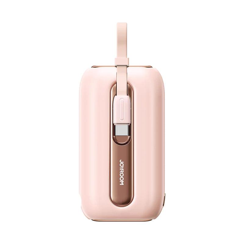 Joyroom Colorful Series mini Power Bank with Dual Cables 10000mAh - Pink