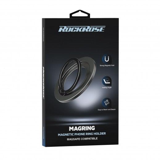 RockRose Magnetic Phone Ring Holder Strong & Stylish - Black & Blue