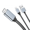 WiWU X7L Lightning USB-A to HDMI Cable 1.2m