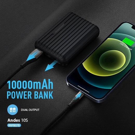 RockRose Andes 10S Power Bank 10000mAh Fast Charge - Black