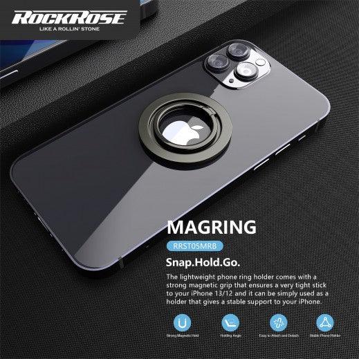 RockRose Magnetic Phone Ring Holder Strong & Stylish - Black & Blue