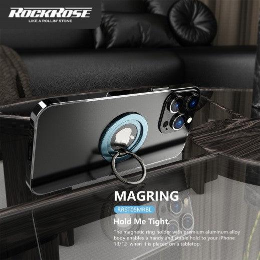 RockRose Magnetic Phone Ring Holder Strong & Stylish - Black & Blue