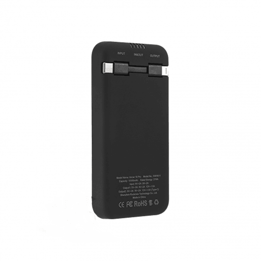 RockRose 10000mAh PD & QC3.0 Power Bank - Black