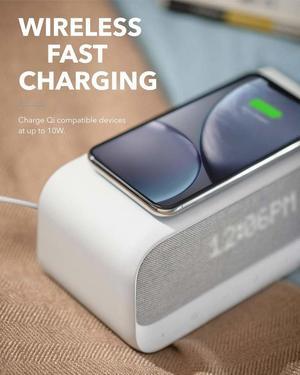 Anker Soundcore Wakey Wireless Charger & Smart Speaker - Black & White