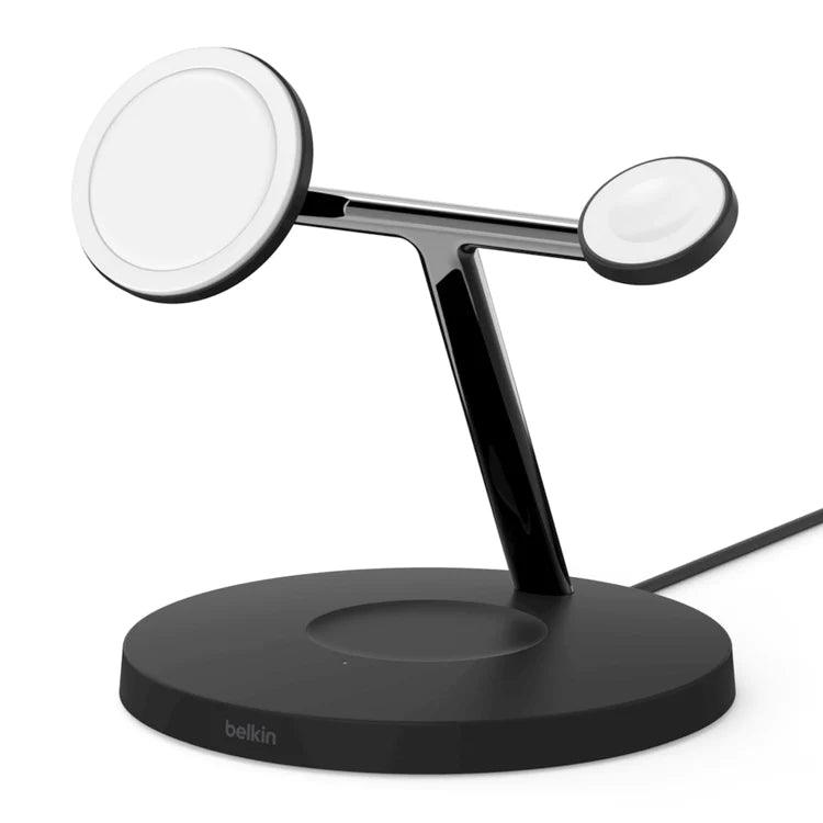 Belkin 3 in 1 15W MagSafe Wireless Charger for Apple Devices - White & Black
