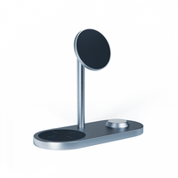 Wiwu x23 power air 15w 3 in 1 wireless charger - gray