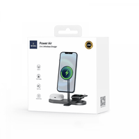 Wiwu x23 power air 15w 3 in 1 wireless charger - gray