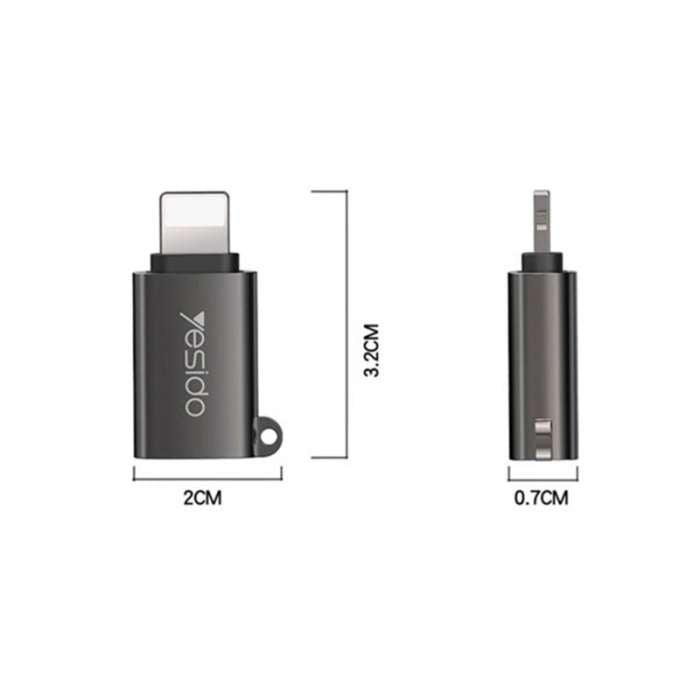 Yesido GS14 Lightning OTG USB 3.0 Adapter Fast Data Transfer - Gray